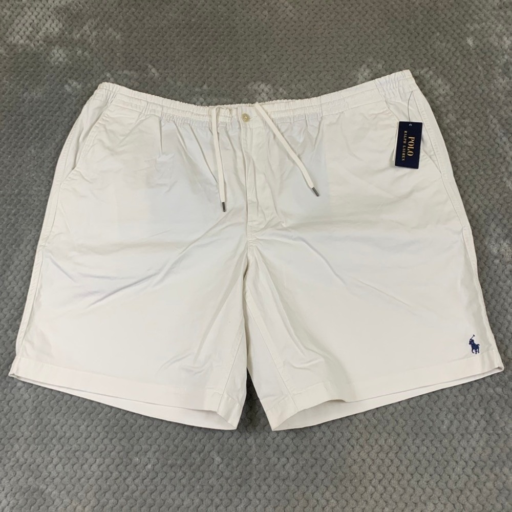 Polo Ralph Lauren Mens White Stretch Classic Fit Shorts 3XLT New With Tags